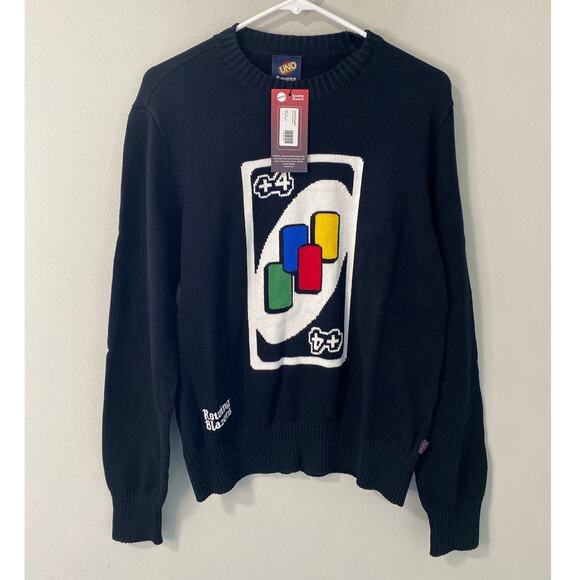 Rowing Blazers Other - NWT Rowing Blazers x UNO Draw Four Cotton Sweater Black Men’s XS